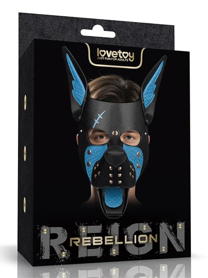 Rebellion Reign Scarred Alpha Pup Mask Blue - BDSM kaukė 1 [full]