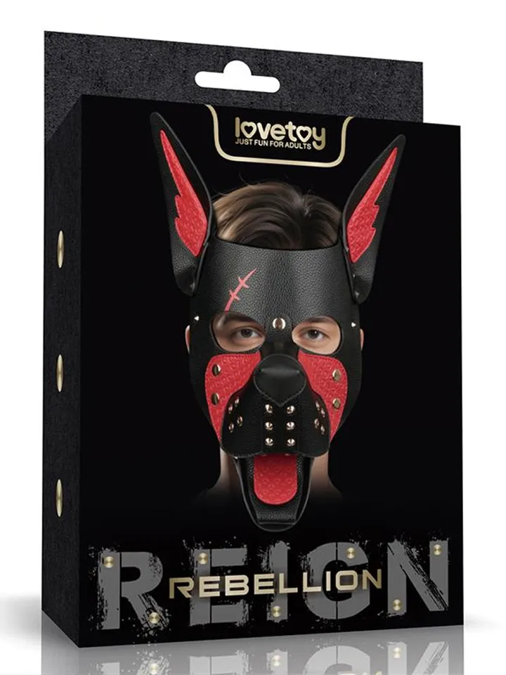 Rebellion Reign Scarred Alpha Pup Mask Red - BDSM kaukė 1 [full]