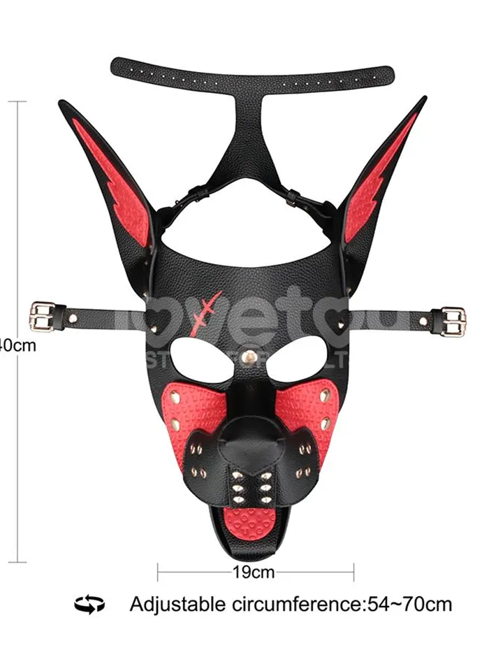 Rebellion Reign Scarred Alpha Pup Mask Red - BDSM kaukė 2 [full]