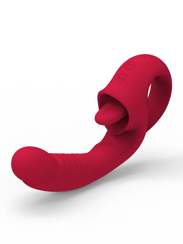 Rechargeable Licking 10-Functions Vibrator - Triušio vibratorius 1 [full]