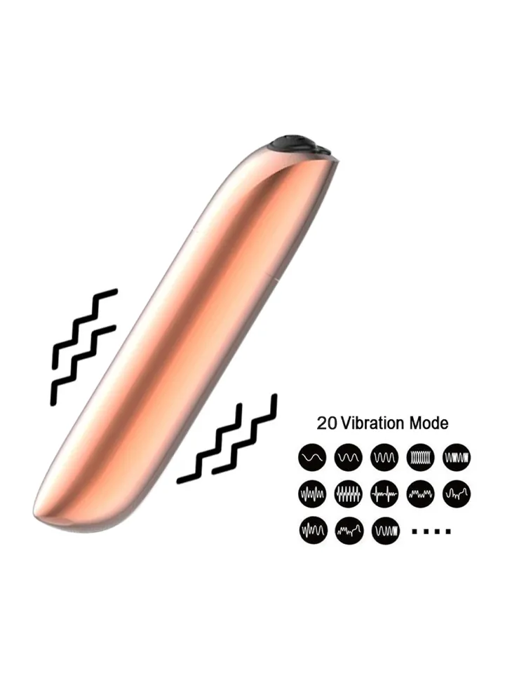 Rechargeable Powerful Bullet Vibrator Gold - Kulkos vibratorius 2 [full]