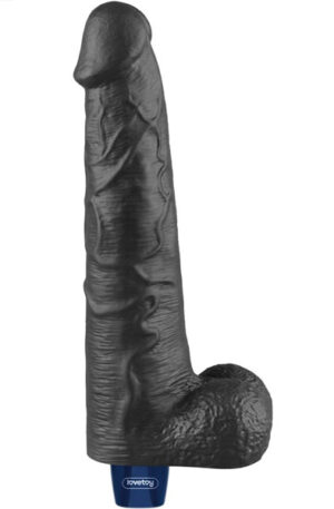 Rechargeable Vibrating Dildo Black 27,2 cm - Vibruojantis dildo 1