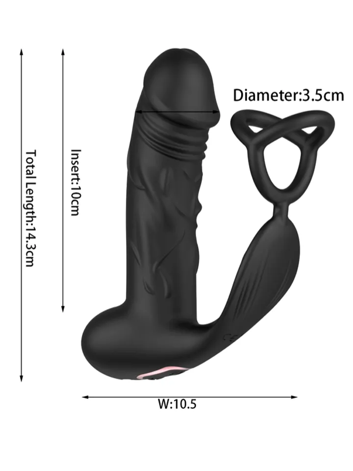 Rechargeable Vibrating Prostate Massager - Prostatos vibratorius su varpos žiedu 4
