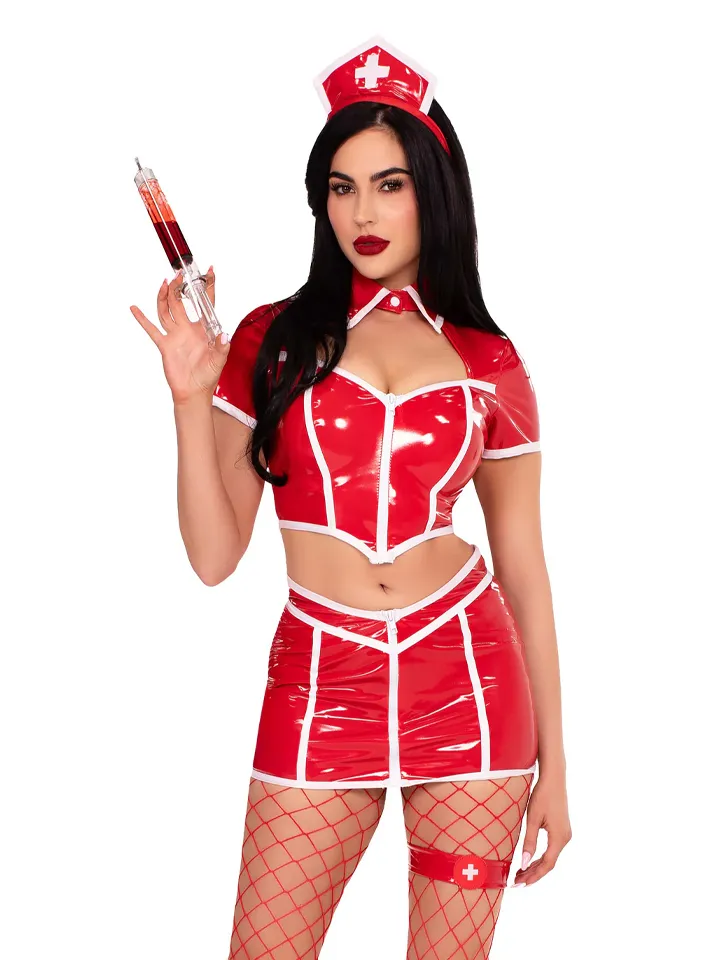 Red Alert Nurse Costume Red - Slaugytojo kostiumas 2 [full]
