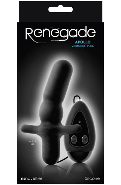 Renegade Apollo Vibrating Plug Black - Vibruojantis analinis kištukas 2