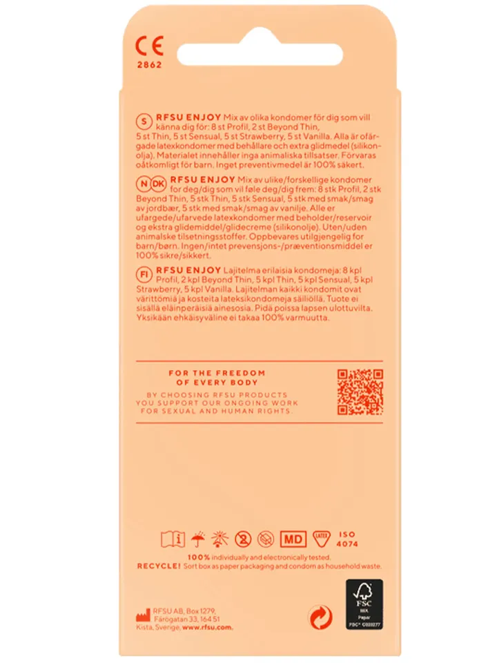 RFSU Enjoy A Mix Of Condoms 30-pack - Sumaišykite pakuotės prezervatyvus 2