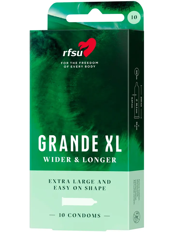 RFSU Grande XL 10-pack - Ypač dideli prezervatyvai 1