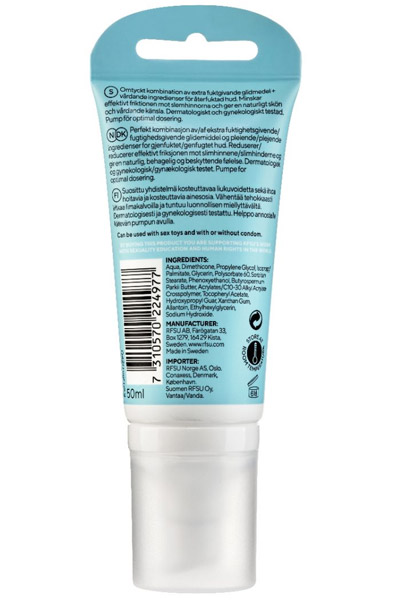 RFSU Klick Caring Glide 50ml - Vandens / silikono tepalas 2