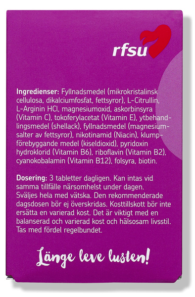 RFSU Lust & Energi Kvinna 100 tabletter - Stimuliuojantis papildas moterims 3