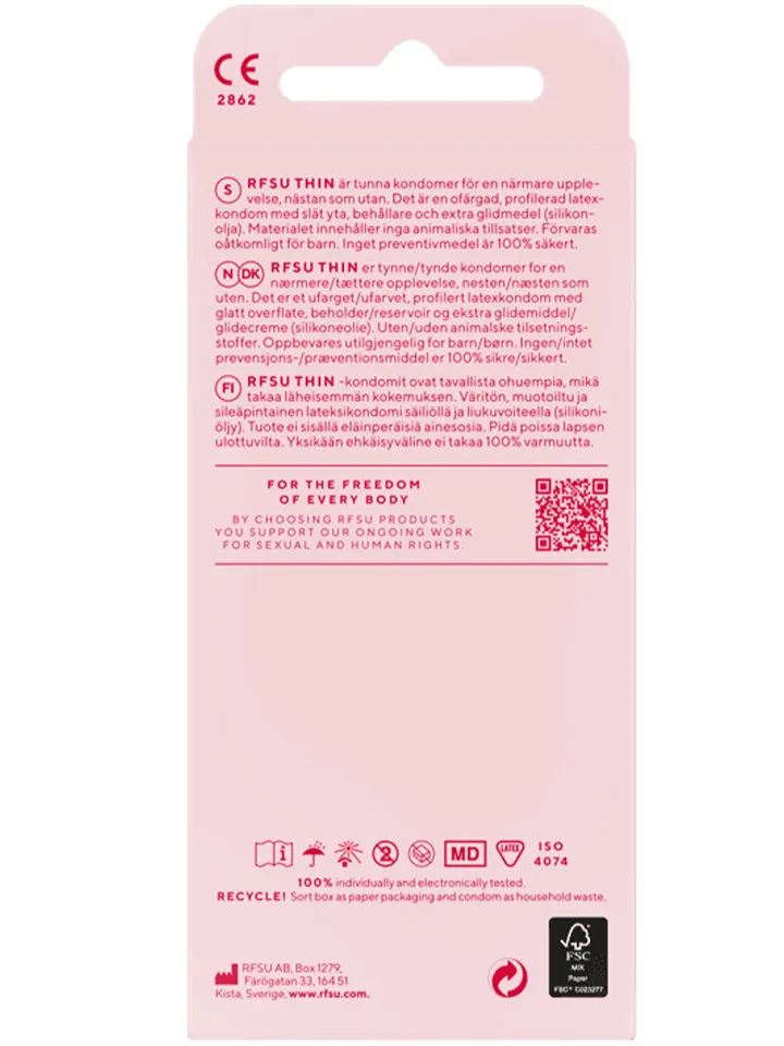 RFSU Thin Kondomer 30-pack - Ploni prezervatyvai 2
