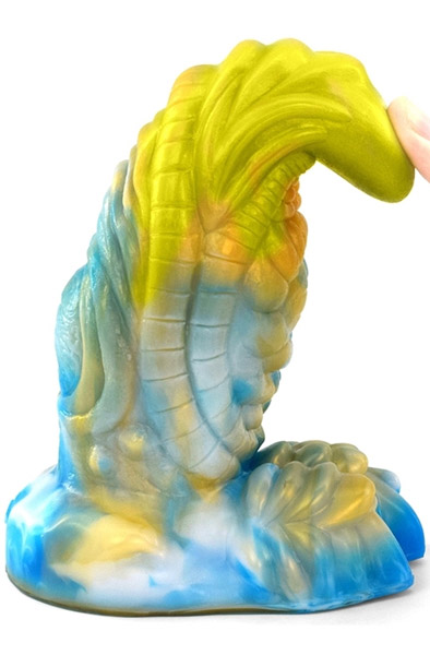 Rhegax Dildo Gold-Blue 20 cm - Dragon dildo 2