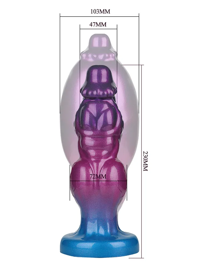 Rift Titan Inflatable Monster Silicone Dildo 24 cm - Pripučiamas dildo 4 [full]