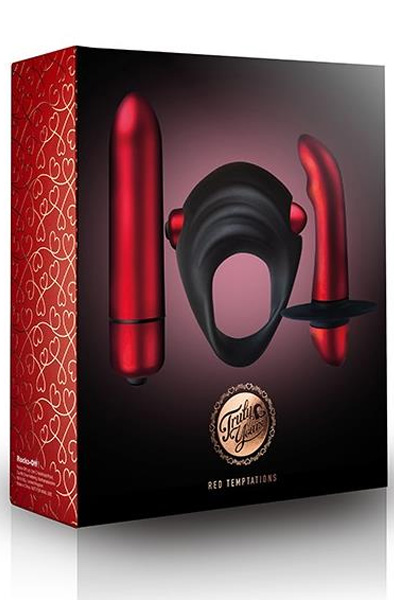 Rocks Off Kit of 3 Truly Yours Red Temptations - Porų sekso žaislų rinkinys 2