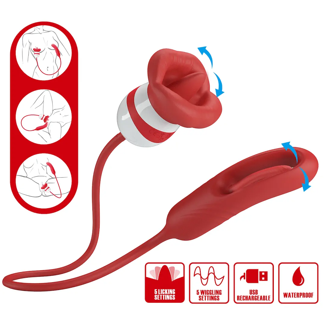 Romance Alyss Red Mouth Vibrator - Vibratorius 1