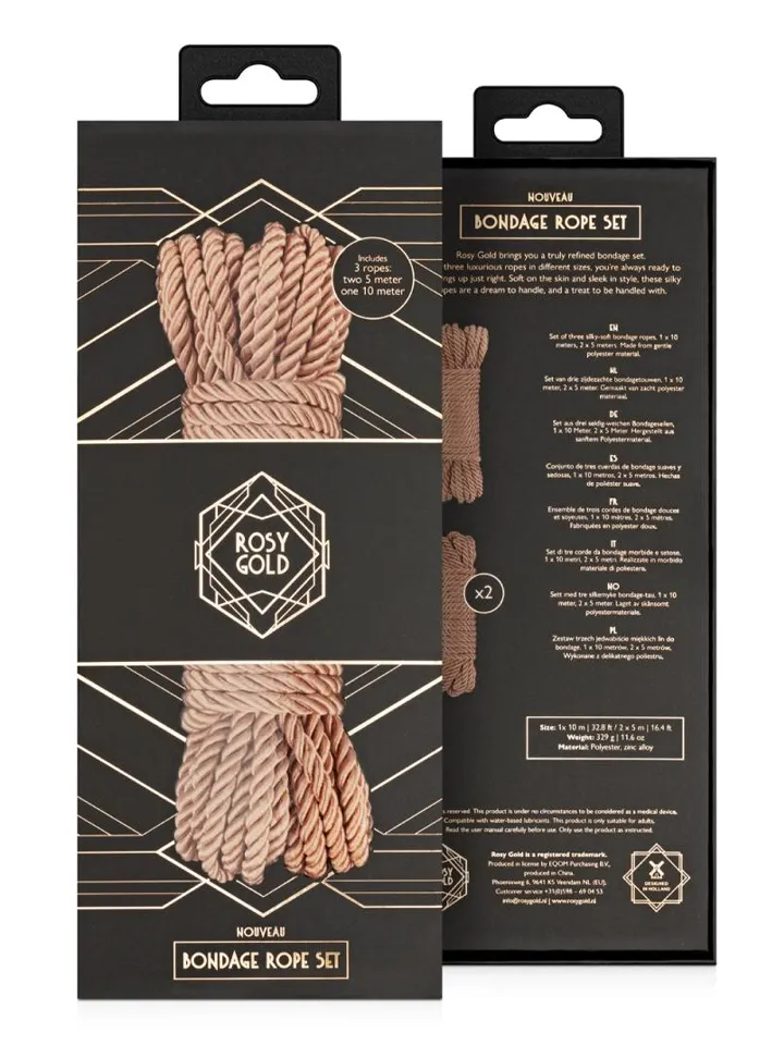 Rosy Gold Rope Set Luxury Bondage Ropes - Bondage juosta 3 [full]
