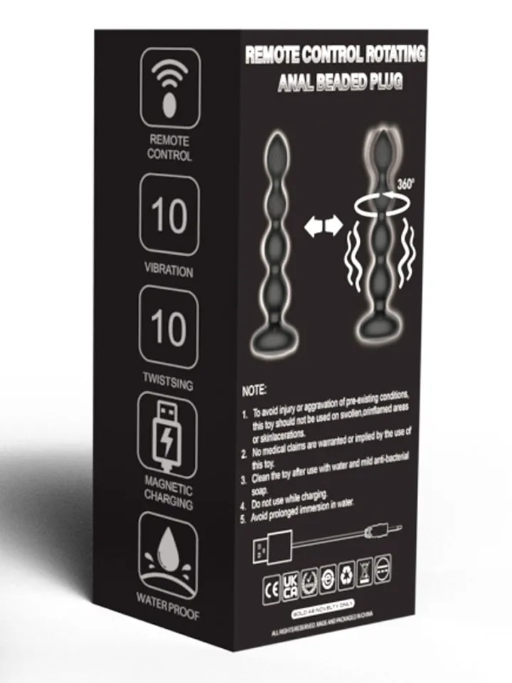 Rotating Anal Beaded Plug - Vibruojantys analiniai karoliukai 5 [full]