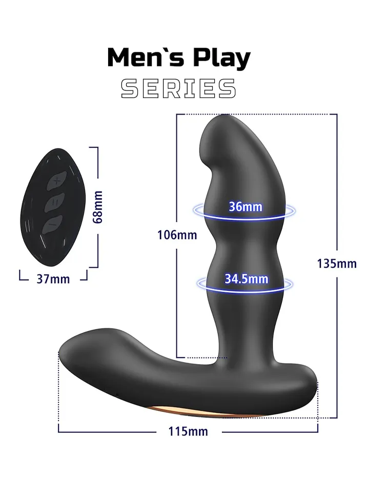 Rotating Prostate Massager With Remote Control - Prostatos stimuliatorius 5 [full]