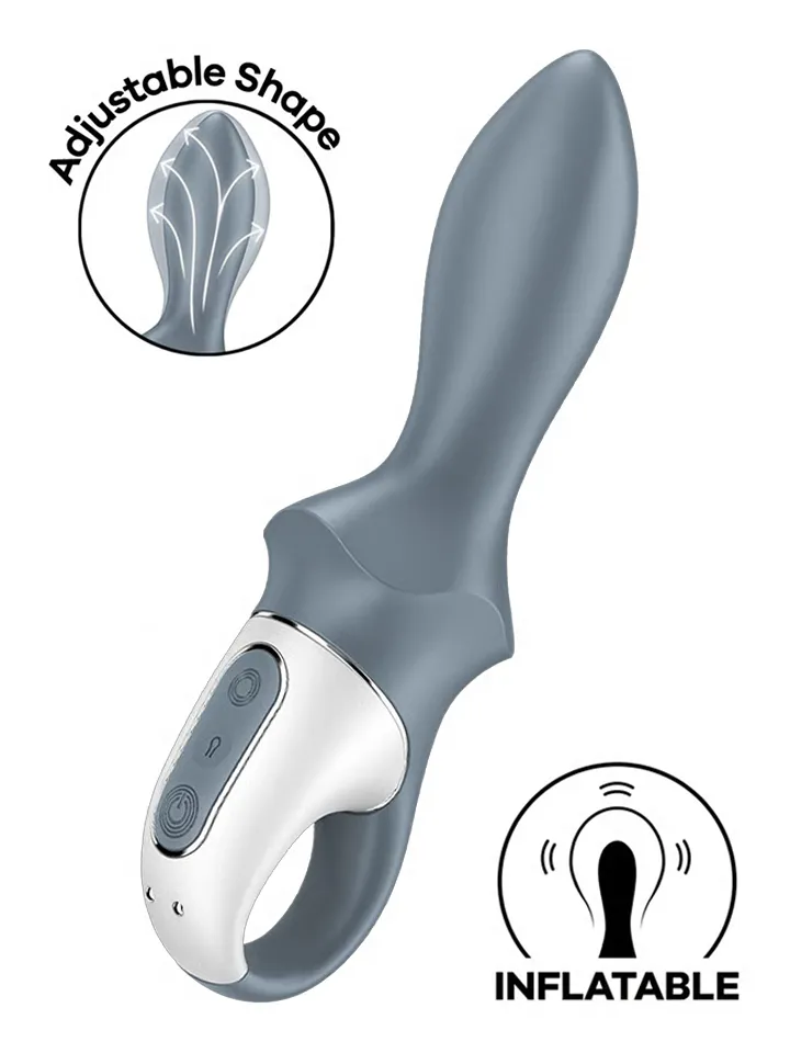 Satisfyer Air Pump Booty 1 Grey - Vibruojantis analinis dildo 1 [full]