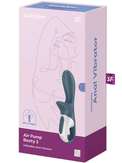 Satisfyer Air Pump Booty 2 Dark Grey - Analinis vibratorius 6