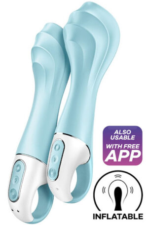 Satisfyer Air Pump Vibrator 5+ Blue - G taško vibratorius 1