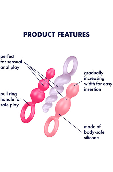 Satisfyer Booty Call Plugs Colored - Analinis kištuko rinkinys 2