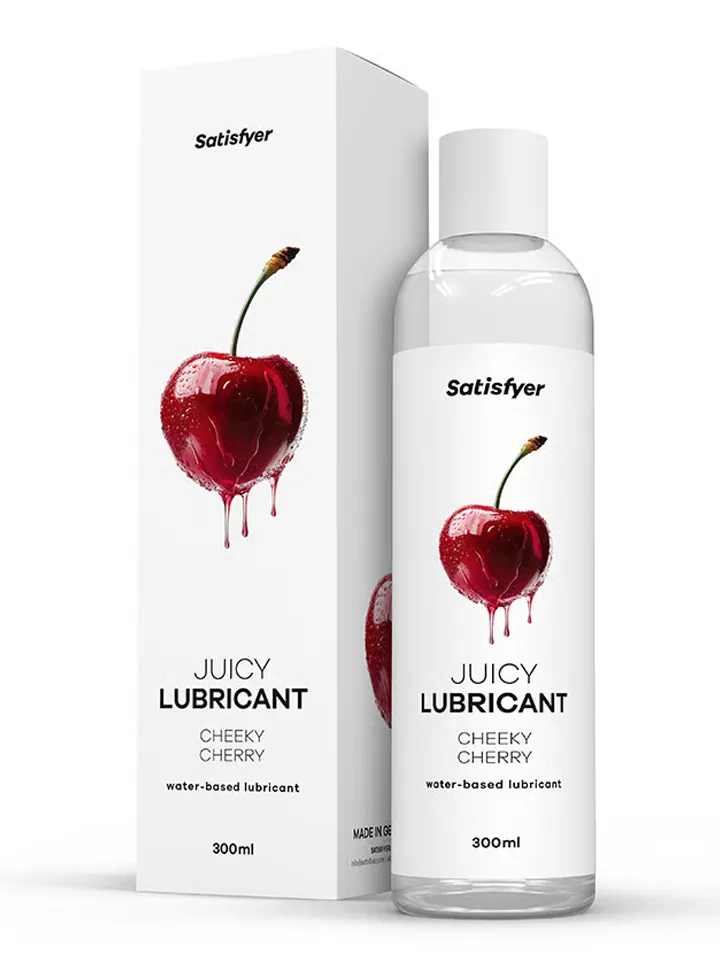 Satisfyer Cheeky Cherry Water Based Lubricant 300 ml - Vandens pagrindo lubrikantas 1 [full]