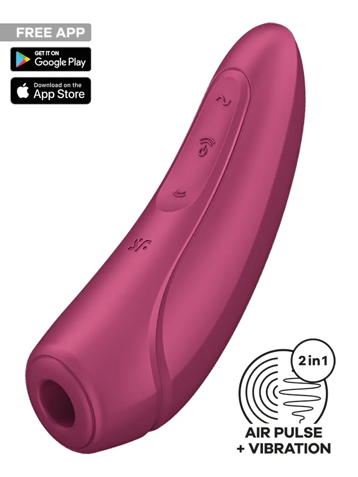 Satisfyer Curvy 1+ Rose Red - APP kontroliuojamas klitorio stimuliatorius 1 [full]