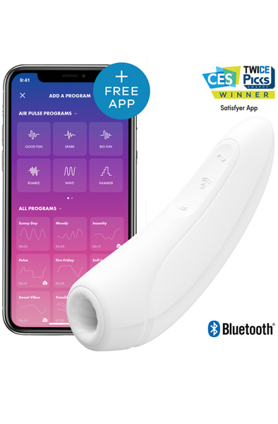 Satisfyer Curvy 1+ White - APP kontroliuojamas klitorio stimuliatorius 1