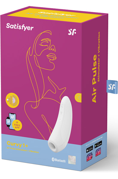 Satisfyer Curvy 1+ White - APP kontroliuojamas klitorio stimuliatorius 4