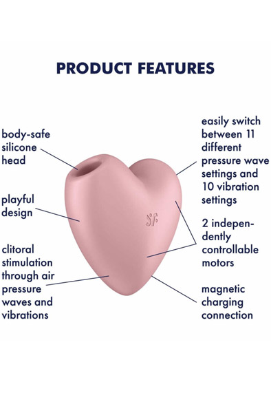 Satisfyer Cutie Heart Light Red - Oro slėgio vibratorius 2