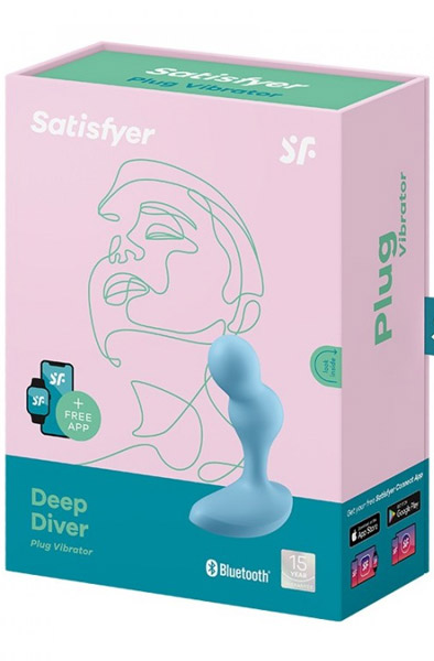Satisfyer Deep Diver Blue - Vibruojantis analinis kištukas 4