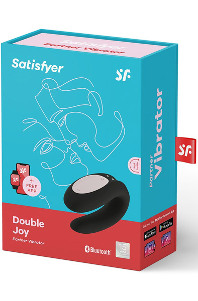 Satisfyer Double Joy Connect App Black - APP kontroliuojamos poros vibratorius 6
