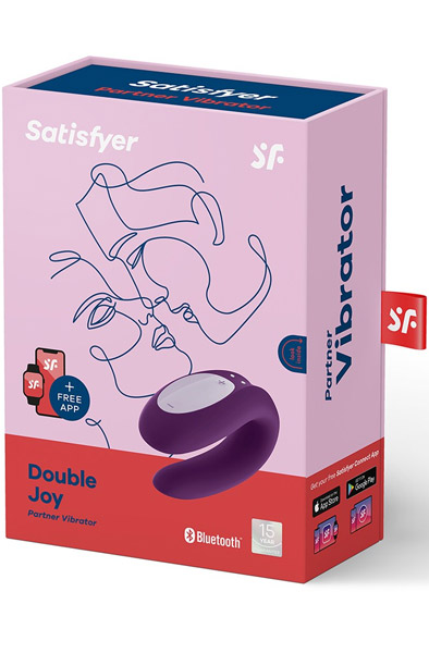 Satisfyer Double Joy Purple - APP kontroliuojamos poros vibratorius 4