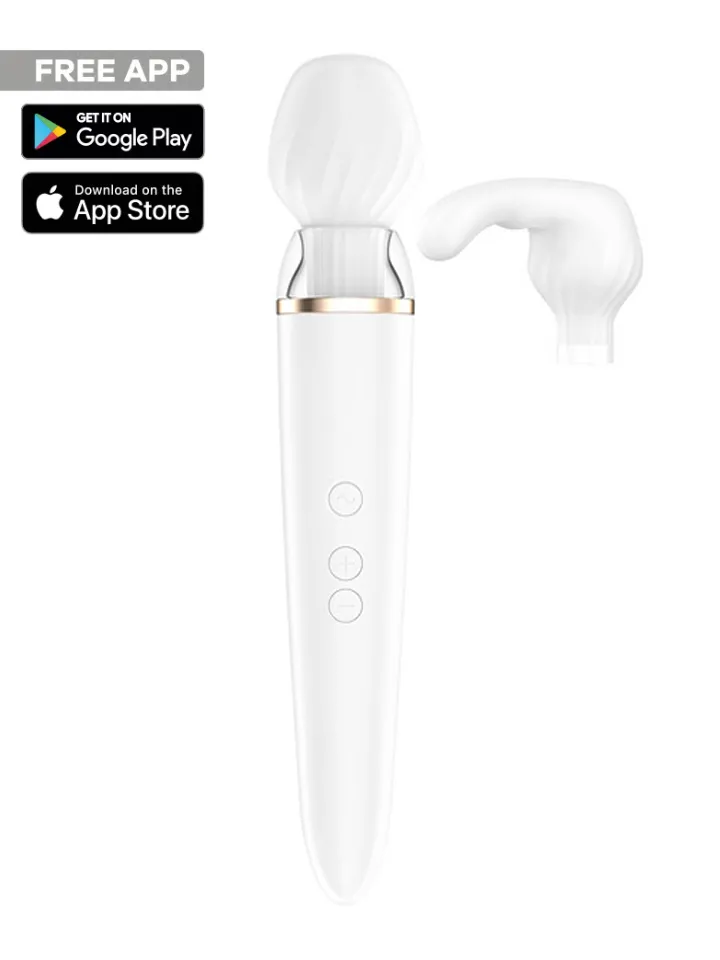 Satisfyer Double Wand-er White - Stebuklinga lazdelė / masažo lazdelė 1 [full]