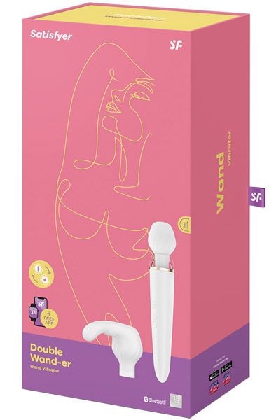 Satisfyer Double Wand-er White - Stebuklinga lazdelė / masažo lazdelė 4