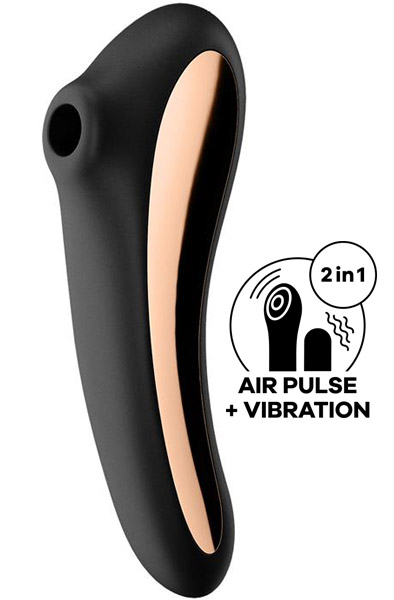 Satisfyer Dual Kiss Black - Oro slėgio vibratorius 1