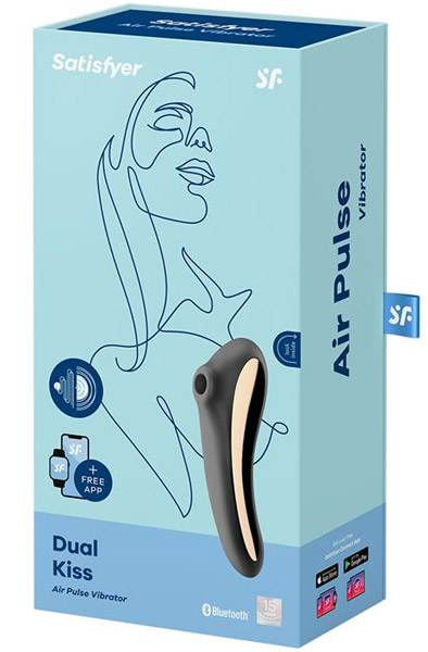 Satisfyer Dual Kiss Black - Oro slėgio vibratorius 5
