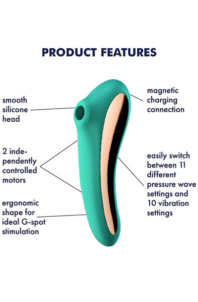 Satisfyer Dual Kiss Green - Oro slėgio vibratorius 2
