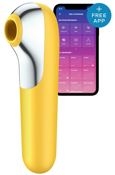 Satisfyer Dual Love Yellow - APP kontroliuojamas klitorio stimuliatorius 1
