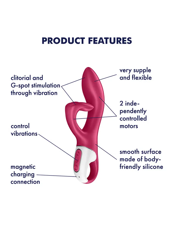 Satisfyer Embrace Me Rabbit Vibrator Berry - Triušio vibratorius 2 [full]