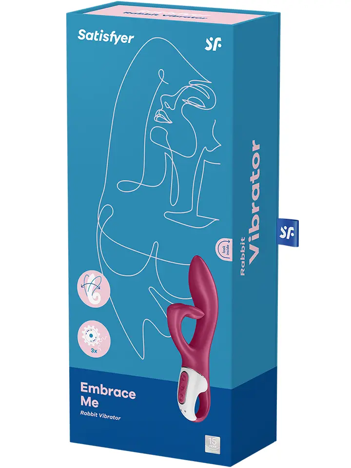 Satisfyer Embrace Me Rabbit Vibrator Berry - Triušio vibratorius 5