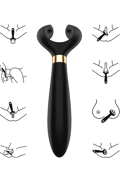 Satisfyer Endless Fun Multi-Use Vibrator Black - Porų vibratorius 3