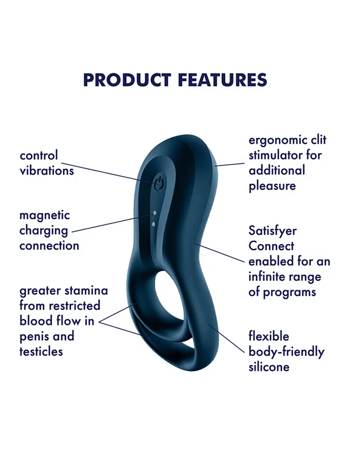 Satisfyer Epic Duo Connect App - Vibruojantis gaidžio žiedas 2 [full]