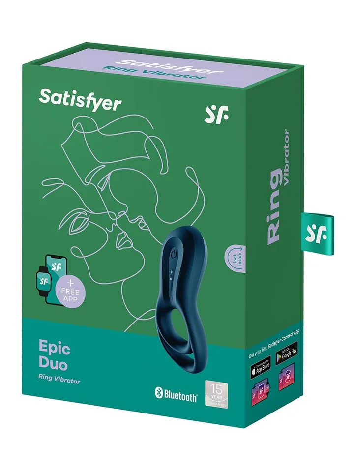 Satisfyer Epic Duo Connect App - Vibruojantis gaidžio žiedas 4 [full]