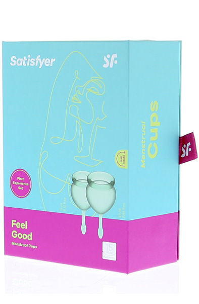 Satisfyer Feel Good Menstrual Cup Green - Menstruaciniai puodeliai 2