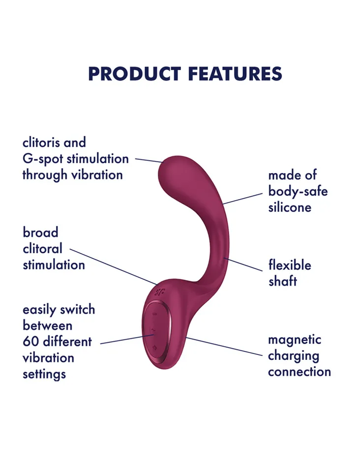 Satisfyer G for Goddess 2 Wine Red - G taško vibratorius 2 [full]
