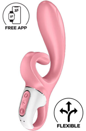 Satisfyer Hug Me Rabbit Vibrator Pink - Triušio vibratorius 1