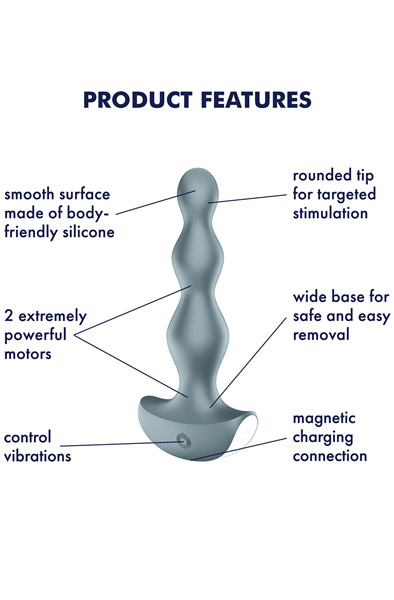 Satisfyer Lolli Plug Vibrator 1 Dark Teal - Vibruojantys analiniai karoliukai 2