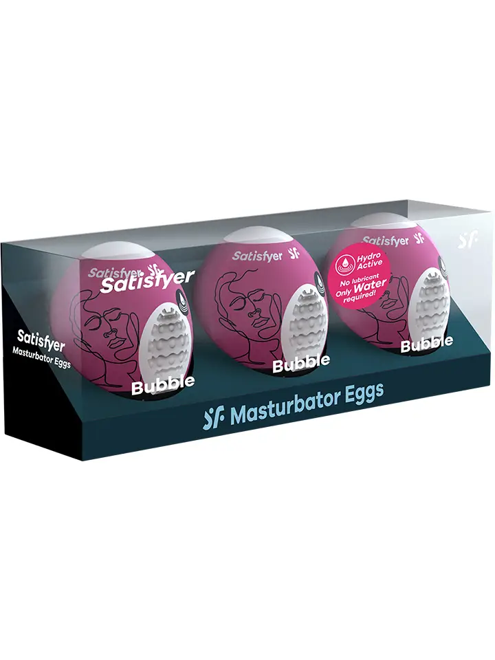 Satisfyer Masturbator Egg Bubble 3-pack - Ridenti kiaušinius 4