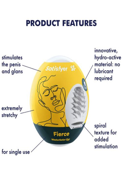 Satisfyer Masturbator Egg Fierce 3-pack - Ridenti kiaušinius 2